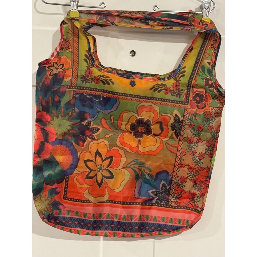 Johnny Was California Reusable Tote Bag Floral Patchwork Boho Multi Color - Picture 2 of 7